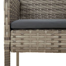 vidaXL 2 db szürke polyrattan kerti szék párnával