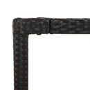 vidaXL fekete polyrattan üveglapos kerti asztal 90 x 90 x 75 cm