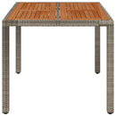 vidaXL szürke polyrattan falapos kerti asztal 90 x 90 x 75 cm