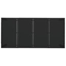 vidaXL fekete polyrattan üveglapos kerti asztal 190 x 90 x 75 cm