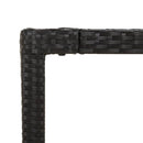 vidaXL fekete polyrattan üveglapos kerti asztal 190 x 90 x 75 cm
