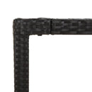 vidaXL fekete polyrattan üveglapos kerti asztal 190 x 90 x 75 cm
