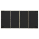 vidaXL szürke polyrattan üveglapos kerti asztal 190 x 90 x 75 cm