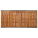 vidaXL szürke polyrattan falapos kerti asztal 190 x 90 x 75 cm