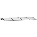 vidaXL fekete polikarbonát ajtóelőtető 350 x 100 cm