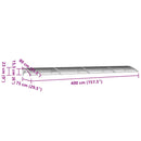 vidaXL fekete és átlátszó polikarbonát ajtóelőtető 400 x 75 cm