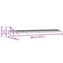 vidaXL fekete polikarbonát ajtóelőtető 400 x 100 cm