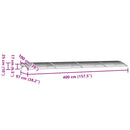 vidaXL fekete polikarbonát ajtóelőtető 400 x 100 cm