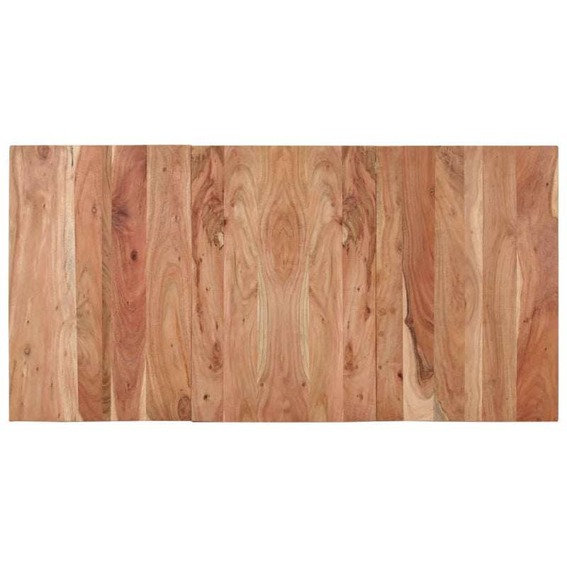 vidaXL fekete tömör akácfa étkezőasztal 140 x 70 x 76 cm