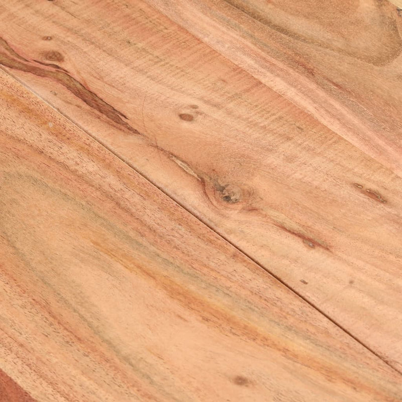 vidaXL fekete tömör akácfa étkezőasztal 140 x 70 x 76 cm