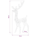 vidaXL 2 db hideg fehér fényű akril karácsonyi rénszarvasdísz 128 cm