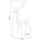 vidaXL 2 db hideg fehér fényű akril karácsonyi rénszarvasdísz 128 cm