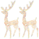 vidaXL 2 db színes akril karácsonyi rénszarvas dekoráció 120 cm