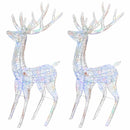 vidaXL 2 db színes XXL akril karácsonyi rénszarvas 250 LED 180 cm
