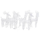 vidaXL 6 db akril karácsonyi rénszarvas többszínű 240 LED-del