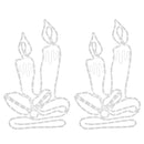 vidaXL 2 db karácsonyi gyertya 144 LED-del 70 x 42 cm