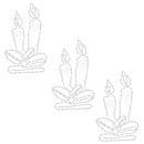 vidaXL 3 db karácsonyi gyertya 144 LED-del 70 x 42 cm