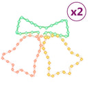 vidaXL 2 db karácsonyi harangok gyertya 72 LED-del 50x56 cm