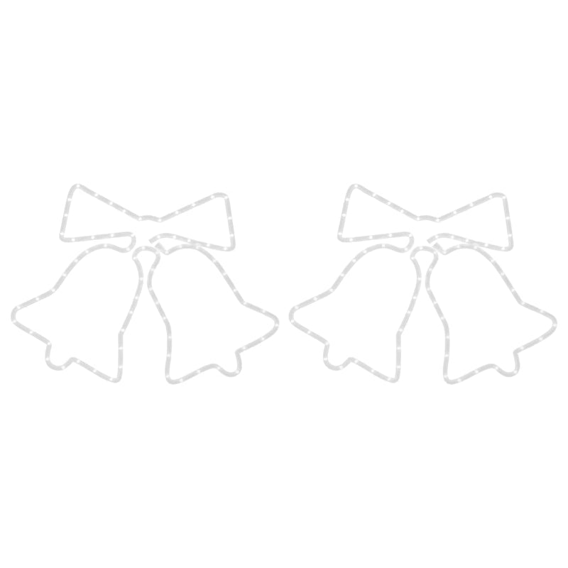 vidaXL 2 db karácsonyi harangok gyertya 72 LED-del 50x56 cm