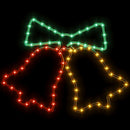 vidaXL 2 db karácsonyi harangok gyertya 72 LED-del 50x56 cm