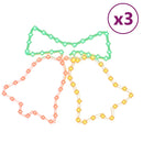 vidaXL 3 db karácsonyi harangok 72 LED-del 50x56 cm