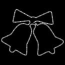 vidaXL 3 db karácsonyi harangok 72 LED-del 50x56 cm