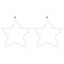 vidaXL 2 db meleg fehér karácsonyi csillagok 48 LED-del 56 cm
