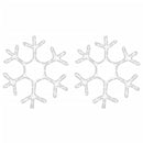 vidaXL 2 db meleg fehér karácsonyi hópehely LED-del 38 x 37 cm