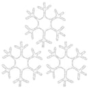 vidaXL 3 db meleg fehér karácsonyi hópehely LED-del 38 x 37 cm