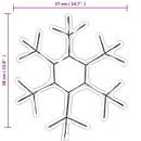 vidaXL 3 db meleg fehér karácsonyi hópehely LED-del 38 x 37 cm