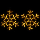 vidaXL 2 db meleg fehér karácsonyi hópehely LED-del 59 x 59 cm