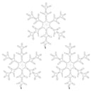 vidaXL 3 db meleg fehér karácsonyi hópehely LED-del 59 x 59 cm