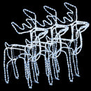 vidaXL 3 db hideg fehér karácsonyi rénszarvas forma 76 x 42 x 87 cm