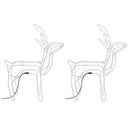 vidaXL 3 db hideg fehér karácsonyi rénszarvas forma 76 x 42 x 87 cm