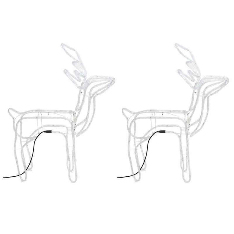 vidaXL 3 db hideg fehér karácsonyi rénszarvas forma 76 x 42 x 87 cm