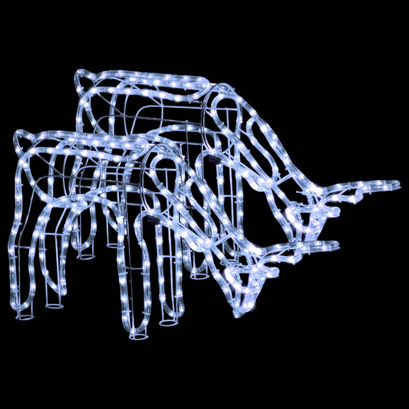 vidaXL 2 db hideg fehér karácsonyi rénszarvas forma 73 x 31 x 45 cm