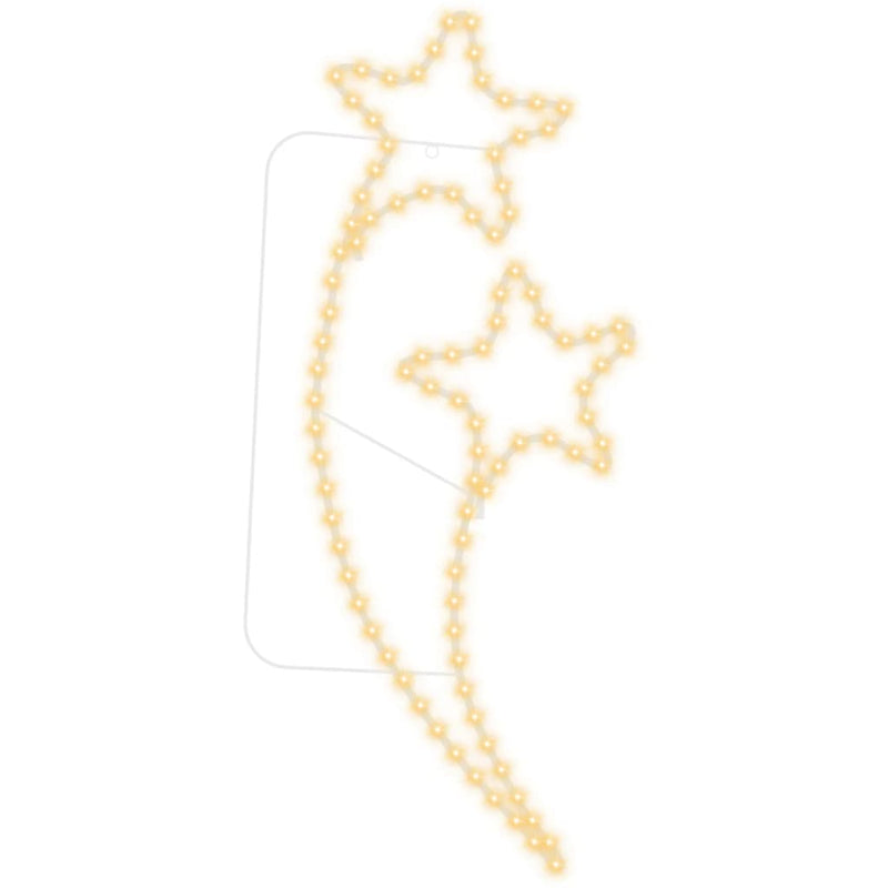 vidaXL 4 db meleg fehér csillag alakú fényfüzér 125,5 x 53 x 4,5 cm