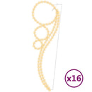 vidaXL 16 db meleg fehér gömb alakú fényfüzér 111,5 x 35 x 4,5 cm