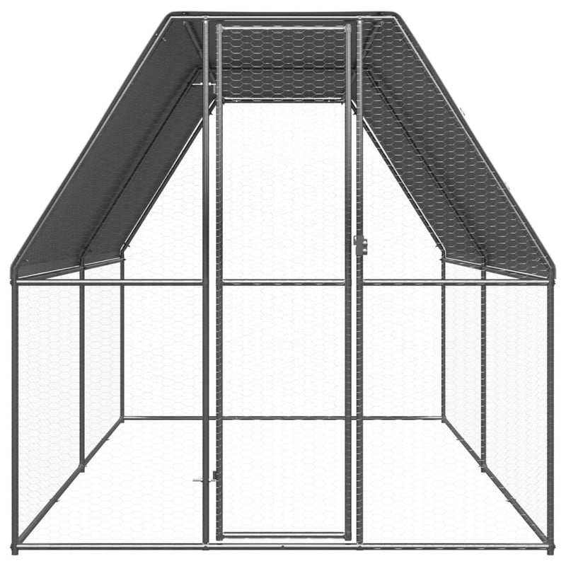 vidaXL kültéri horganyzott acél tyúkól 2 x 4 x 2 m