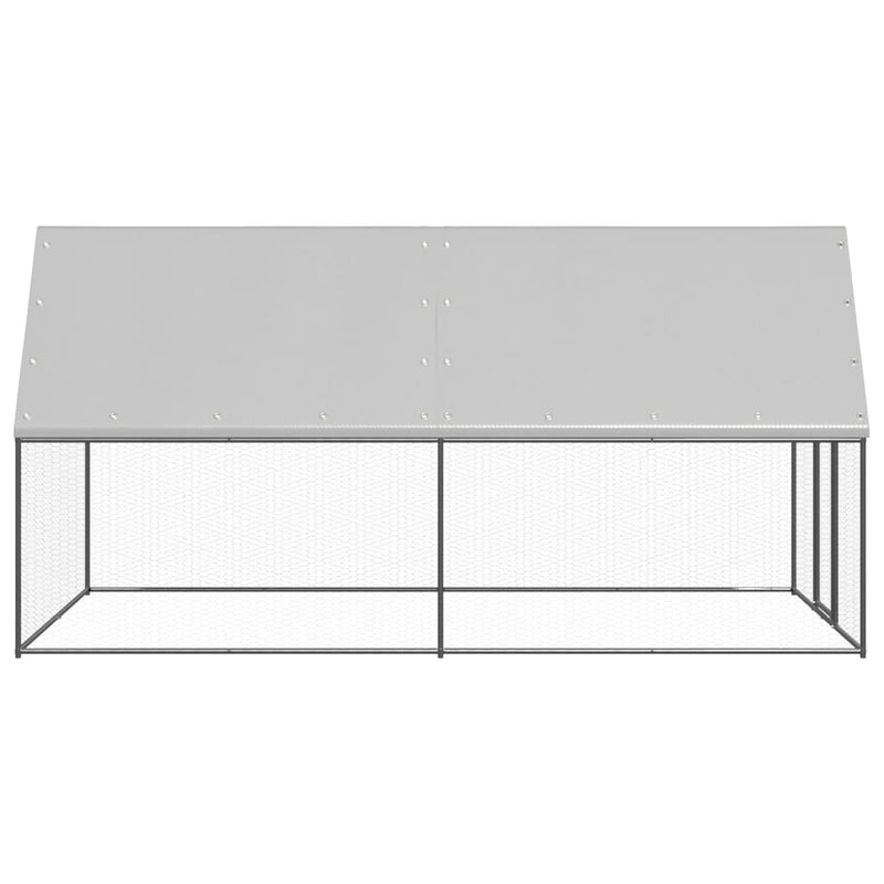 vidaXL kültéri horganyzott acél tyúkól 2 x 4 x 2 m