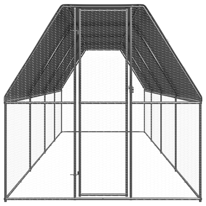 vidaXL kültéri horganyzott acél tyúkól 2x8x2 m