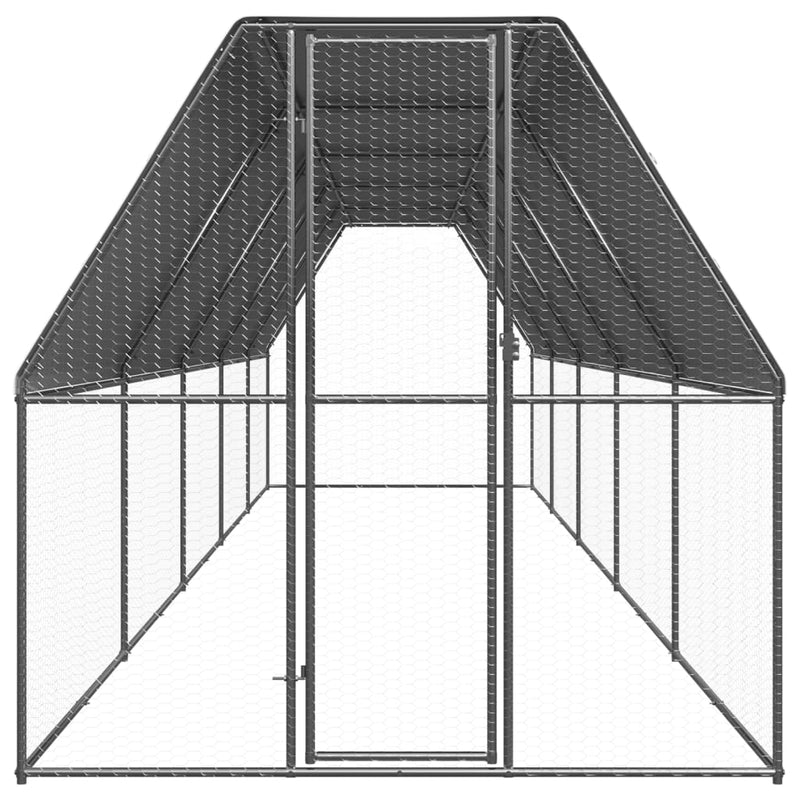 vidaXL kültéri horganyzott acél tyúkól 2x10x2 m