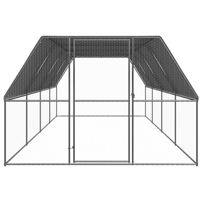 vidaXL kültéri horganyzott acél tyúkól 3x8x2 m