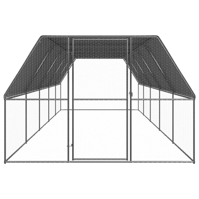 vidaXL kültéri horganyzott acél tyúkól 3 x 10 x 2 m