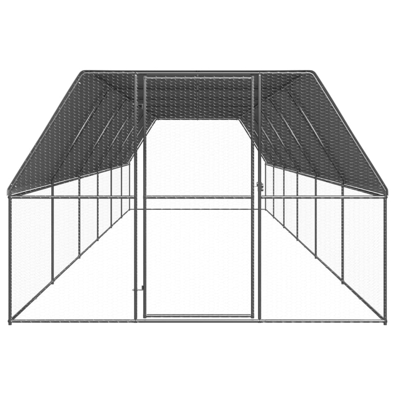 vidaXL kültéri horganyzott acél tyúkól 3x12x2 m