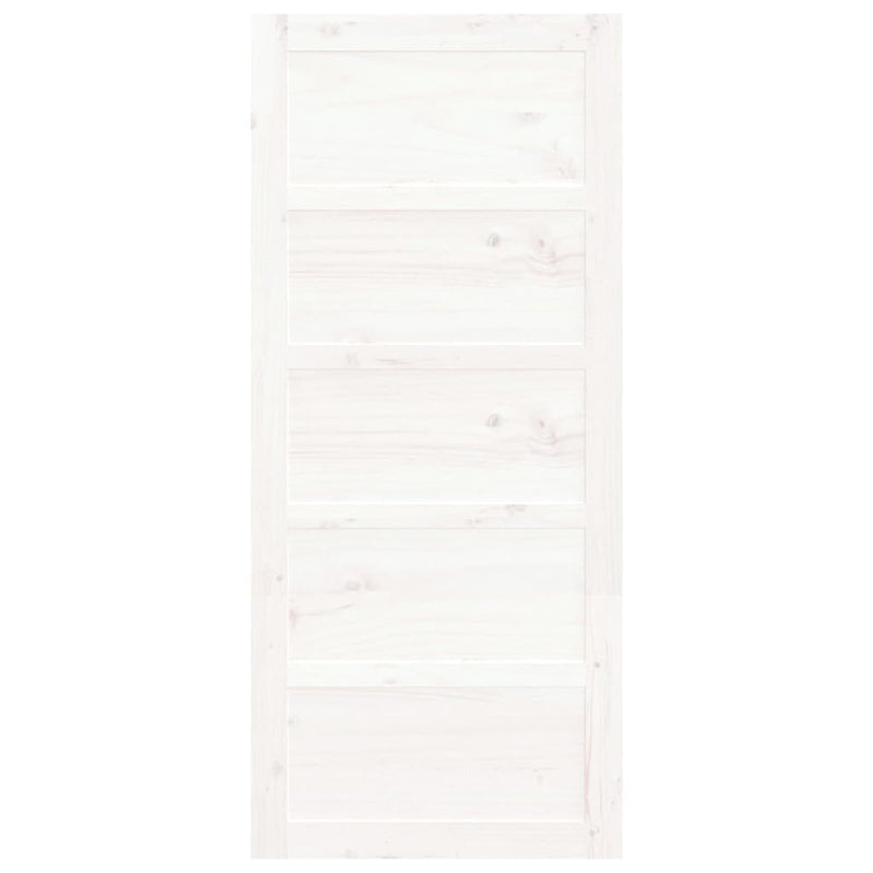 vidaXL fehér tömör fenyőfa istálló stílusú ajtó 90x1,8x204,5 cm