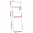 vidaXL fehér tömör fenyőfa fürdőszoba állvány 63,5x32x179 cm