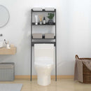 vidaXL szürke tömör fenyőfa fürdőszoba állvány 63,5 x 32 x 179 cm