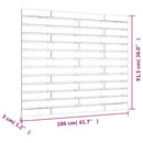 vidaXL fehér tömör fenyőfa fali fejtámla 106 x 3 x 91,5 cm