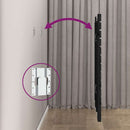 vidaXL fekete tömör fenyőfa fali fejtámla 96 x 3 x 91,5 cm